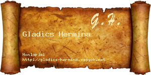Gladics Hermina névjegykártya